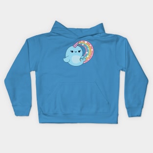 Rainbow Narwhal Kids Hoodie